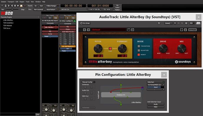 Mixbus Little Alterboy MIDI Working