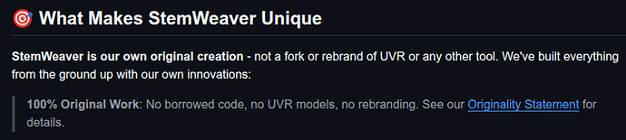 StemWeaver-Originality