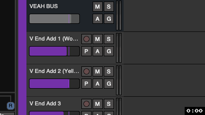 Ardour (8,12) - No Extended Track or Bus Name is Shown Upon Mouse Hover